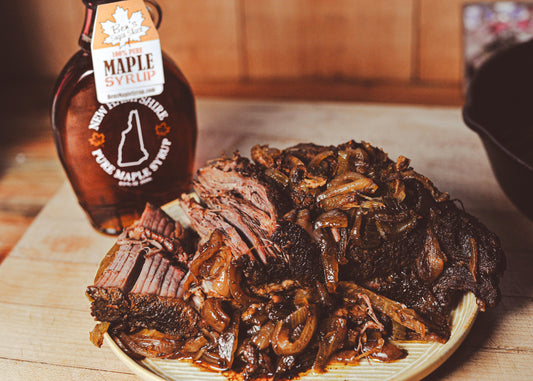 Slow Cooked Maple Onion Beef Brisket