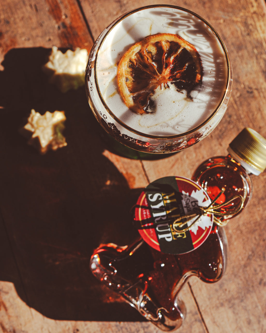 Maple Boston Sour Cocktail