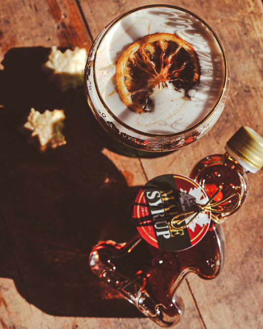 Maple Boston Sour Cocktail