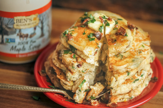 Maple Bacon and Sweet Corn Pancakes