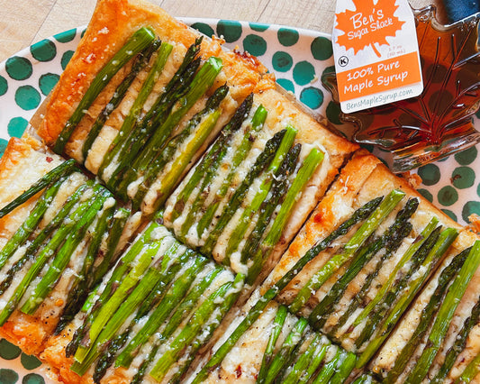 Maple Roasted Asparagus and Cheddar Tart