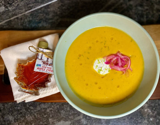 Maple+Sweet Potato Curry Soup Recipe
