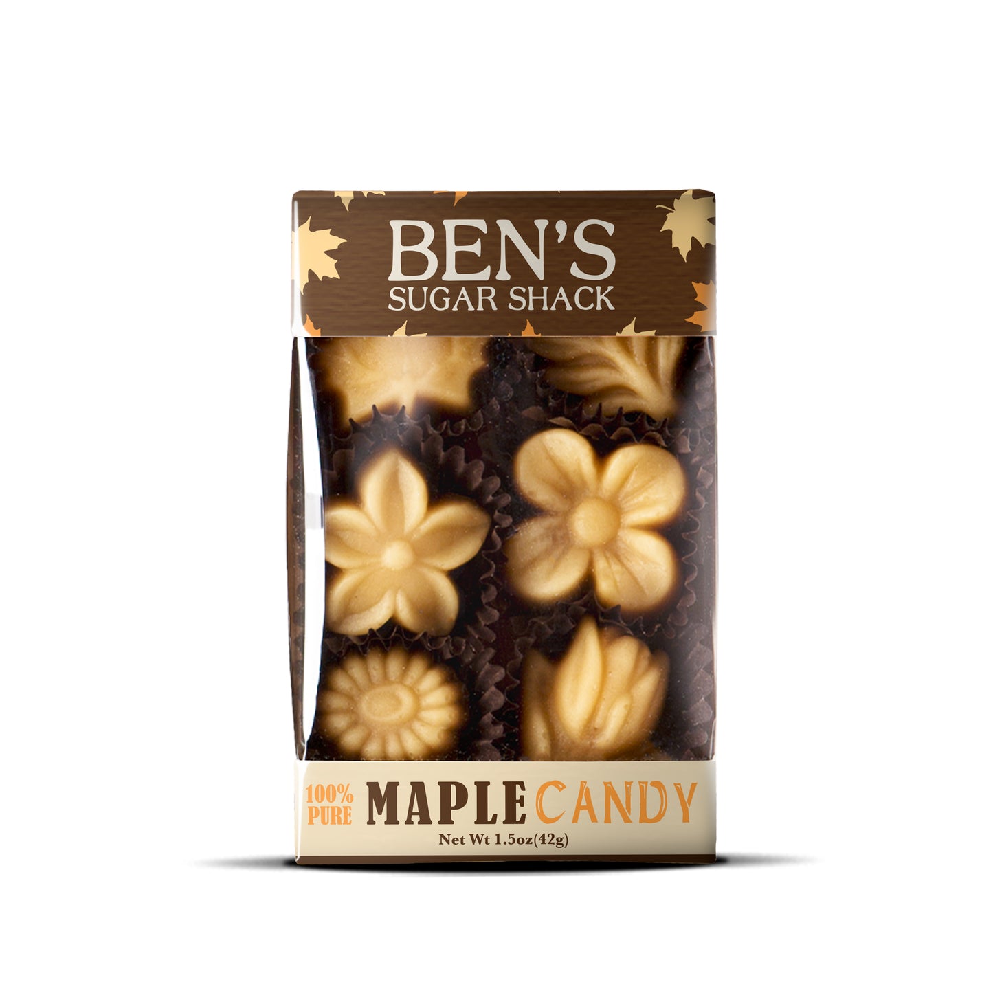 Six maple candy flowers from Ben's Sugar Shack.