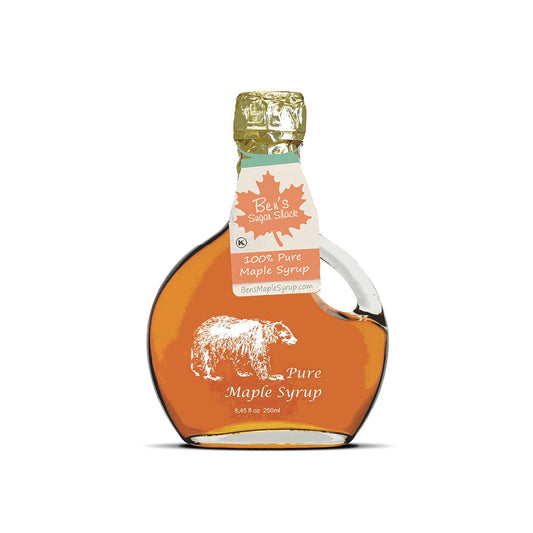 Pure Maple Syrup in Bear Basque Glass Bottle - 8.45 oz