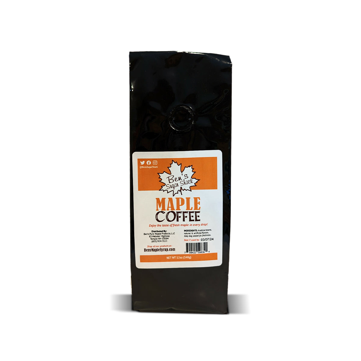 Maple Coffee - 12 oz bag