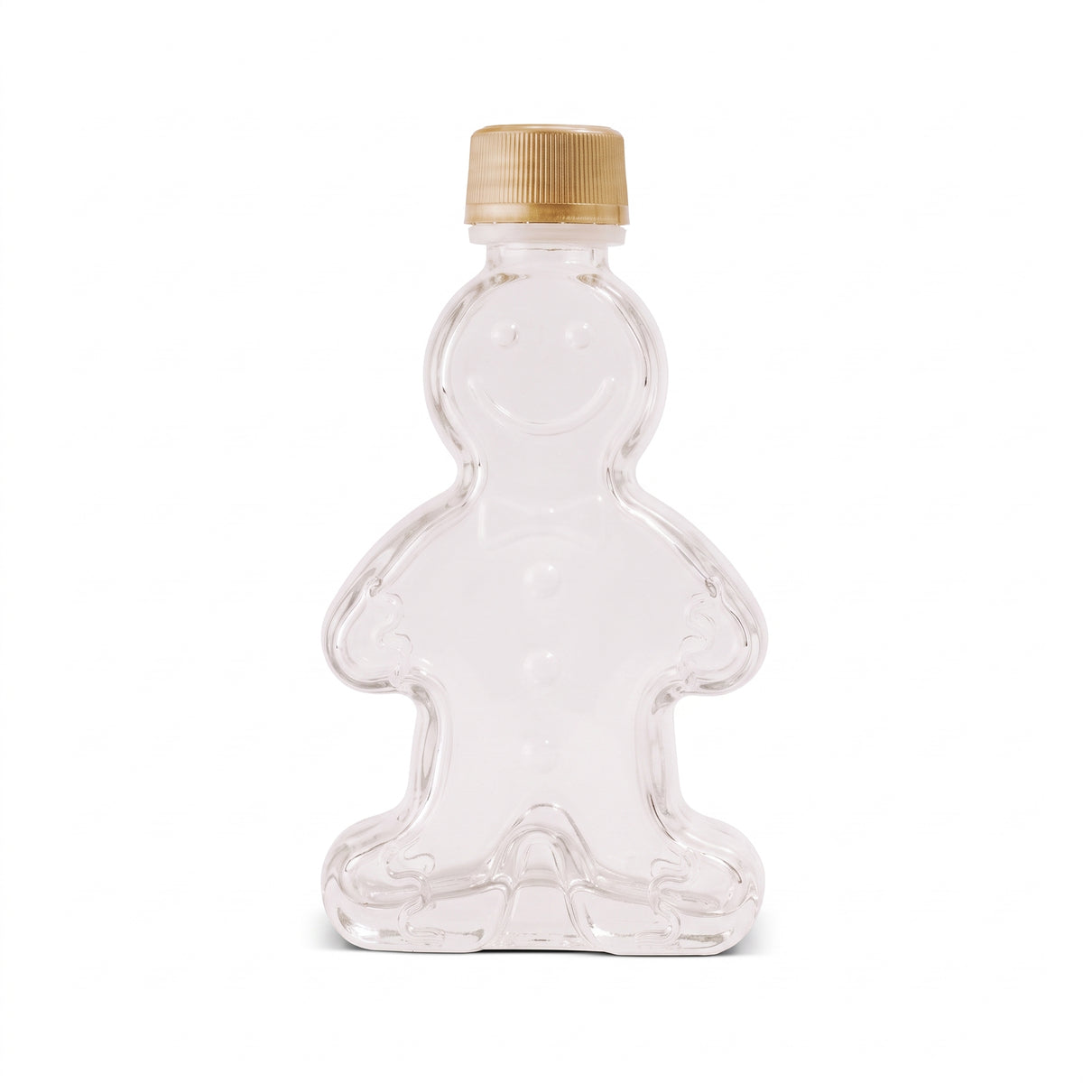 Empty Gingerbread Man Glass 3.4 oz. Bottle (Case of 12)