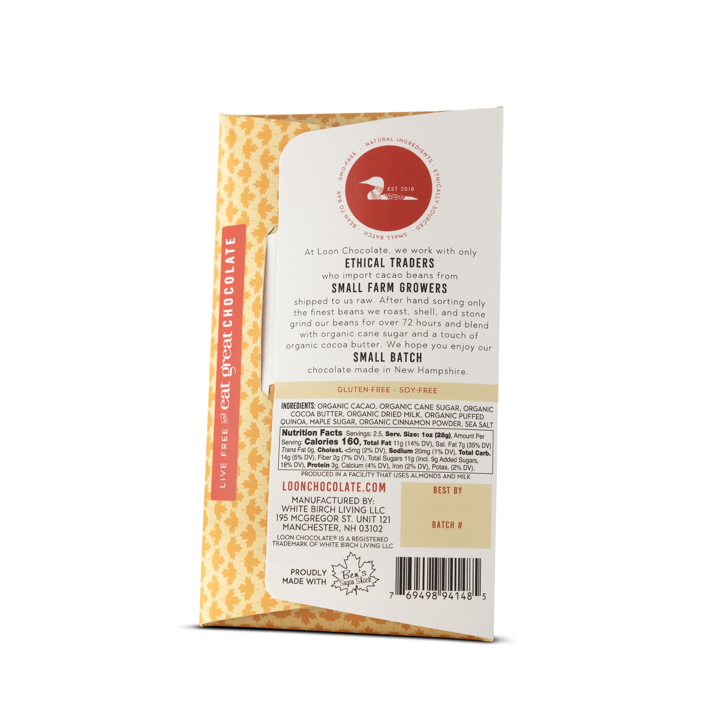 Maple Crunch Chocolate Bar