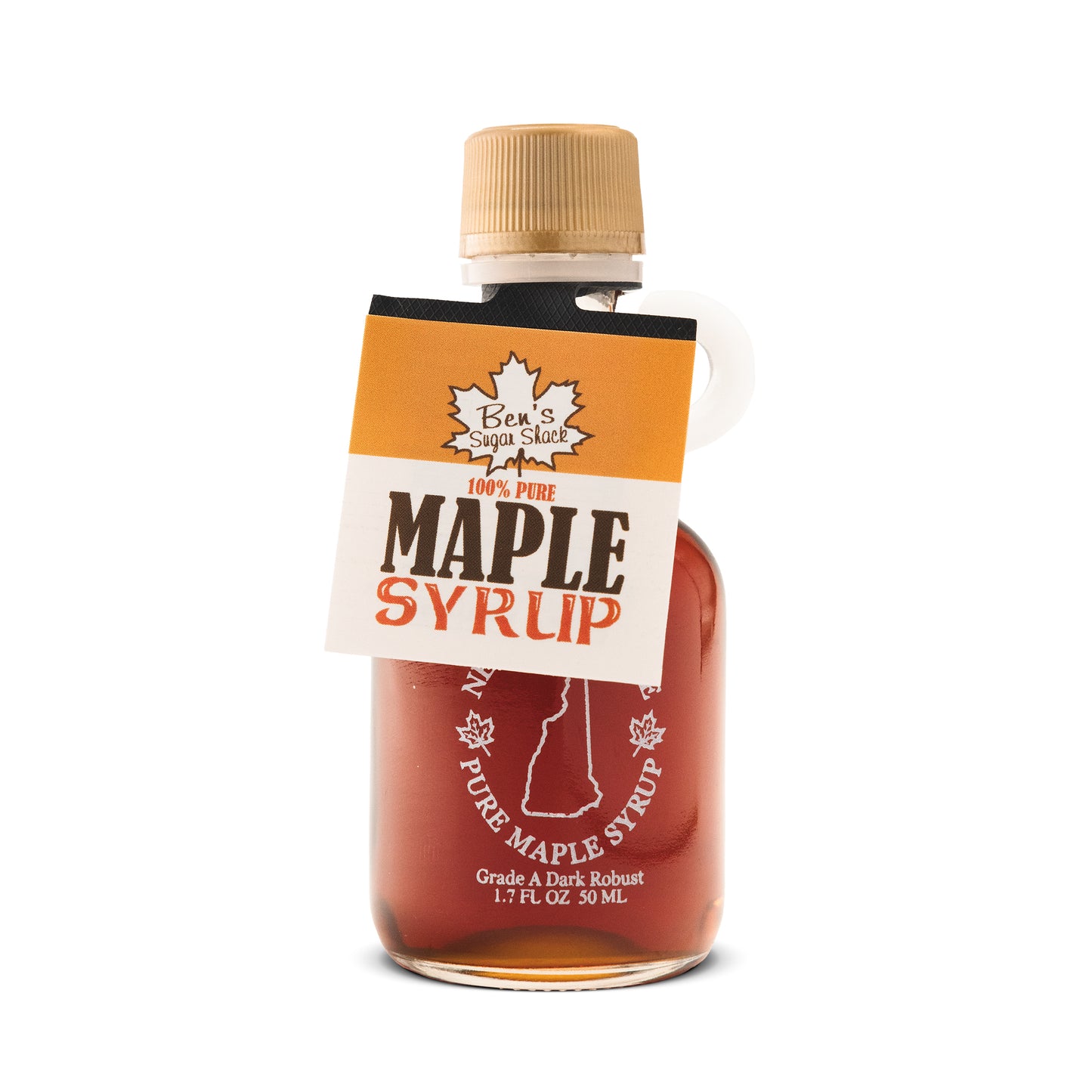 Ben's Pure Maple Syrup Favors - New Hampshire Glass Nip Bottle - 1.7 oz