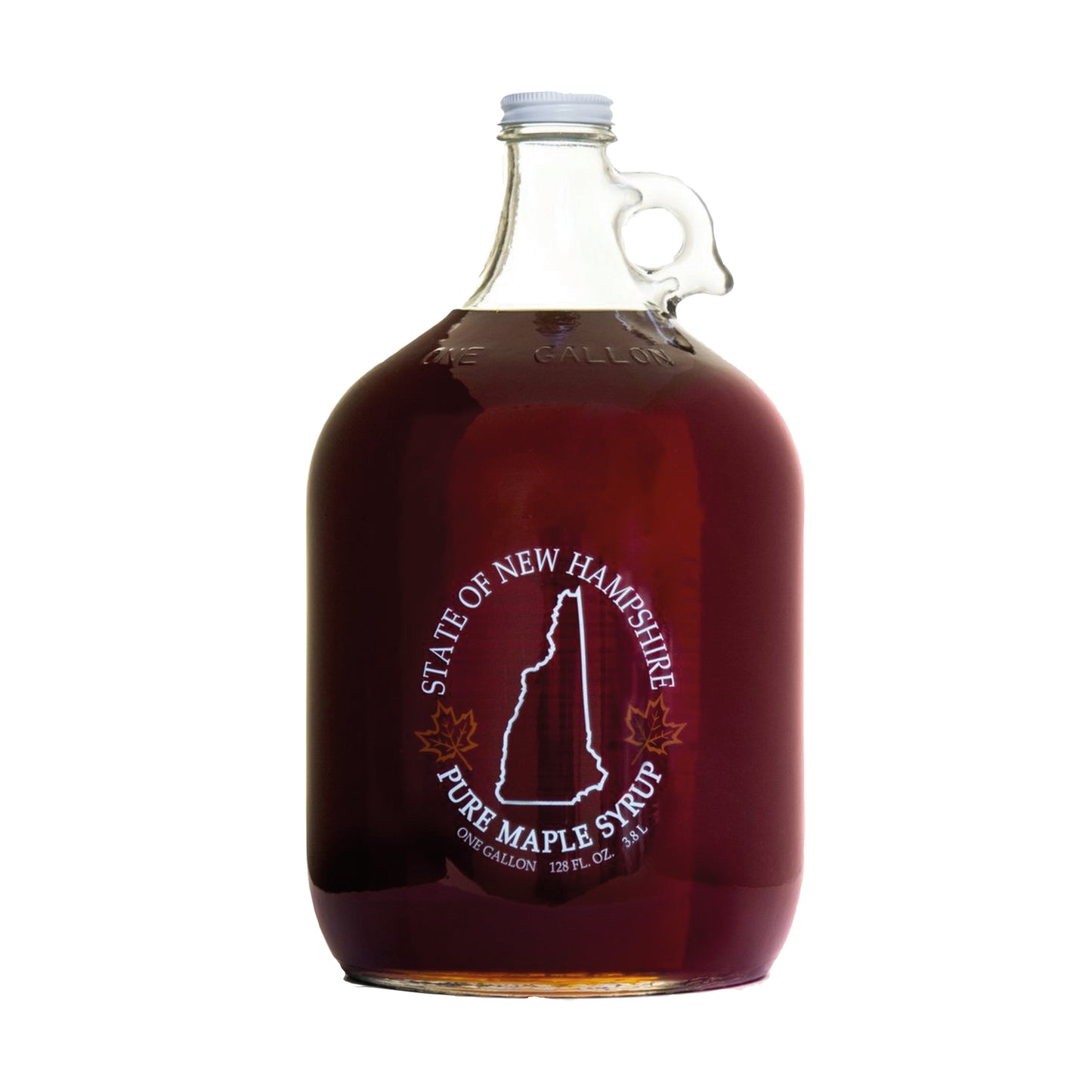 Pure Maple Syrup in New Hampshire Glass Jug - 128 oz (1 gallon)