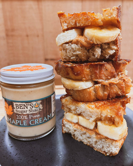 Ben’s Maple Cream, peanut butter, and banana sandwich