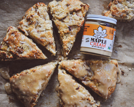 Maple Glazed Pear Cream Scones