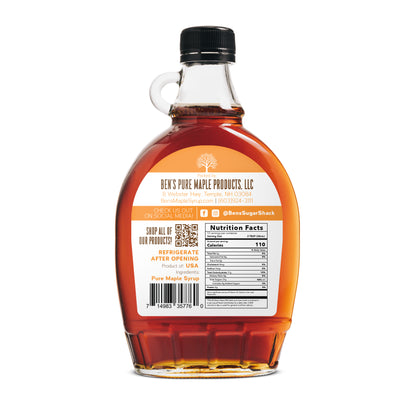 Ben's 100% Pure Maple Syrup Glass Flask - 12 oz