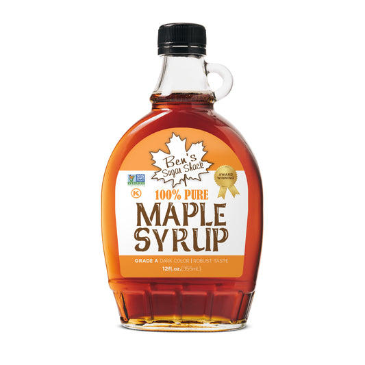 Ben's 100% Pure Maple Syrup Glass Flask - 12 oz