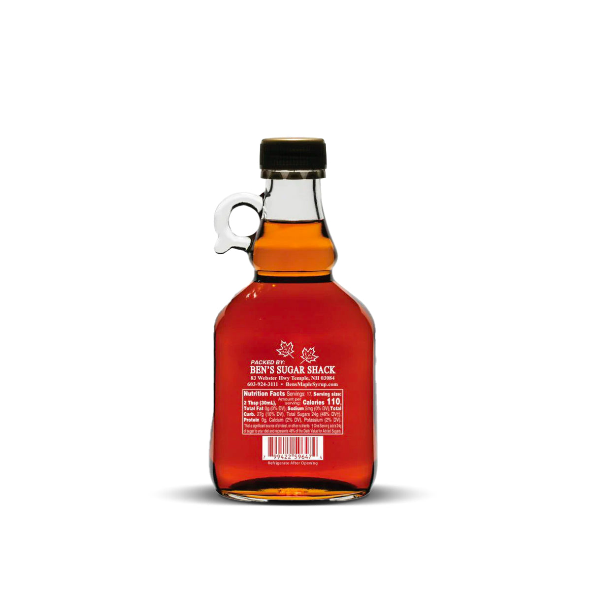 Pure Maple Syrup in New England Glass Jug - 16.9 oz