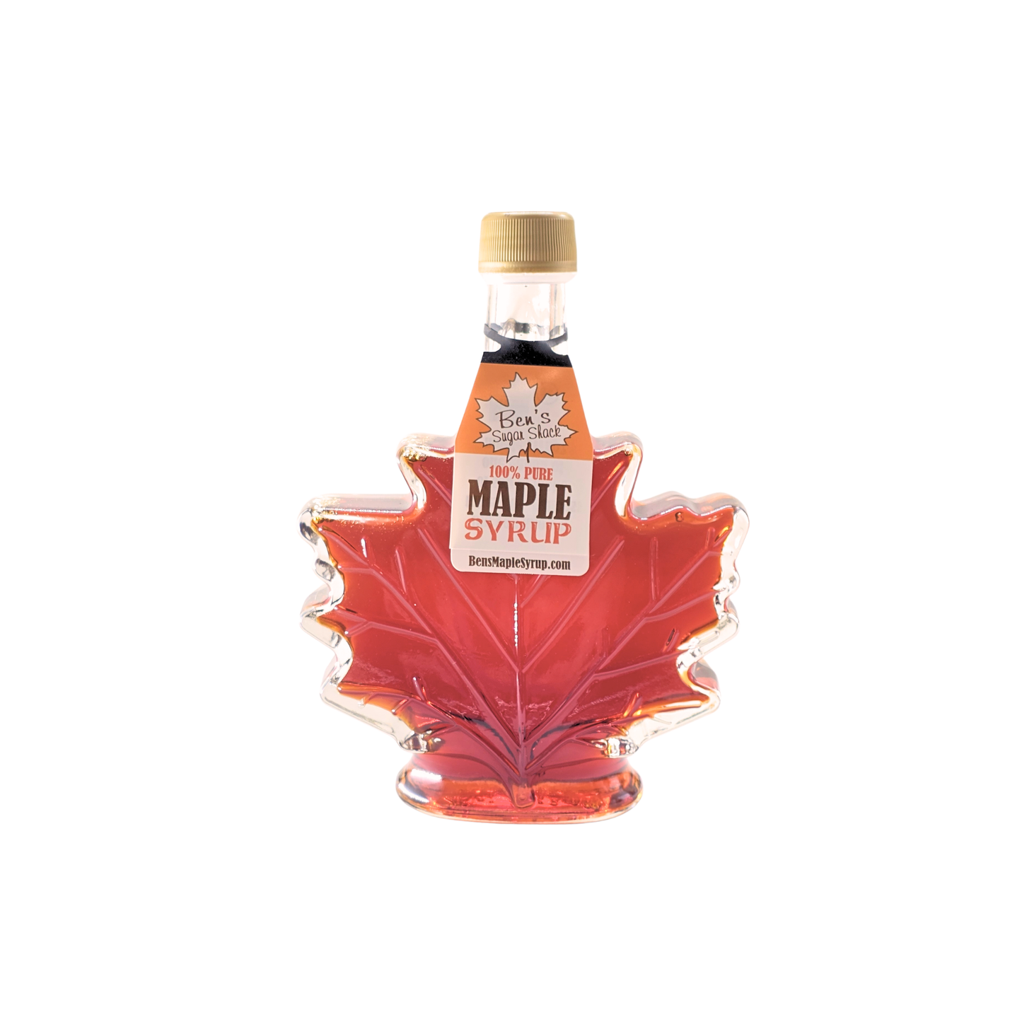 3.4 oz Glass Leaf Maple Syrup