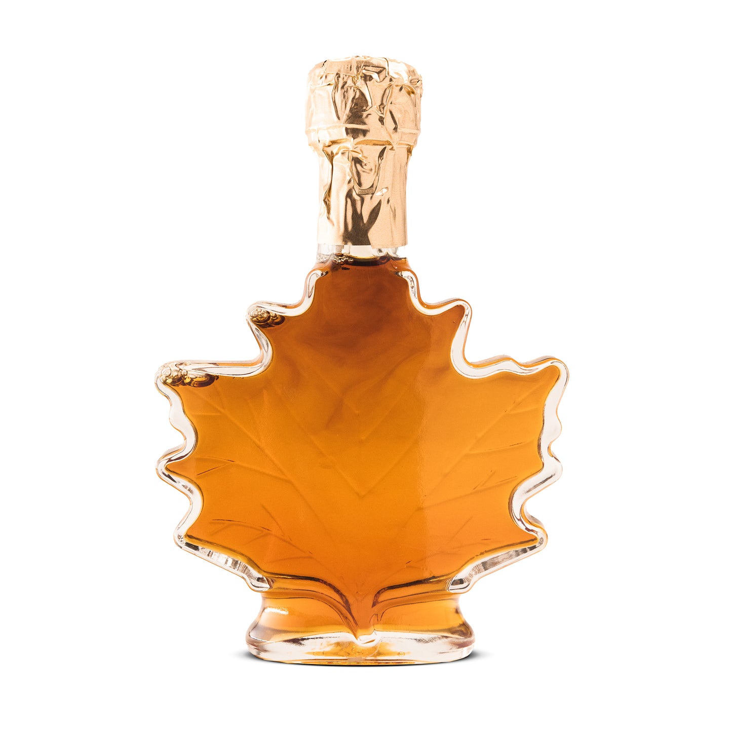 Pure Maple Syrup Favors - Glass Leaf Bottle - 3.4 oz