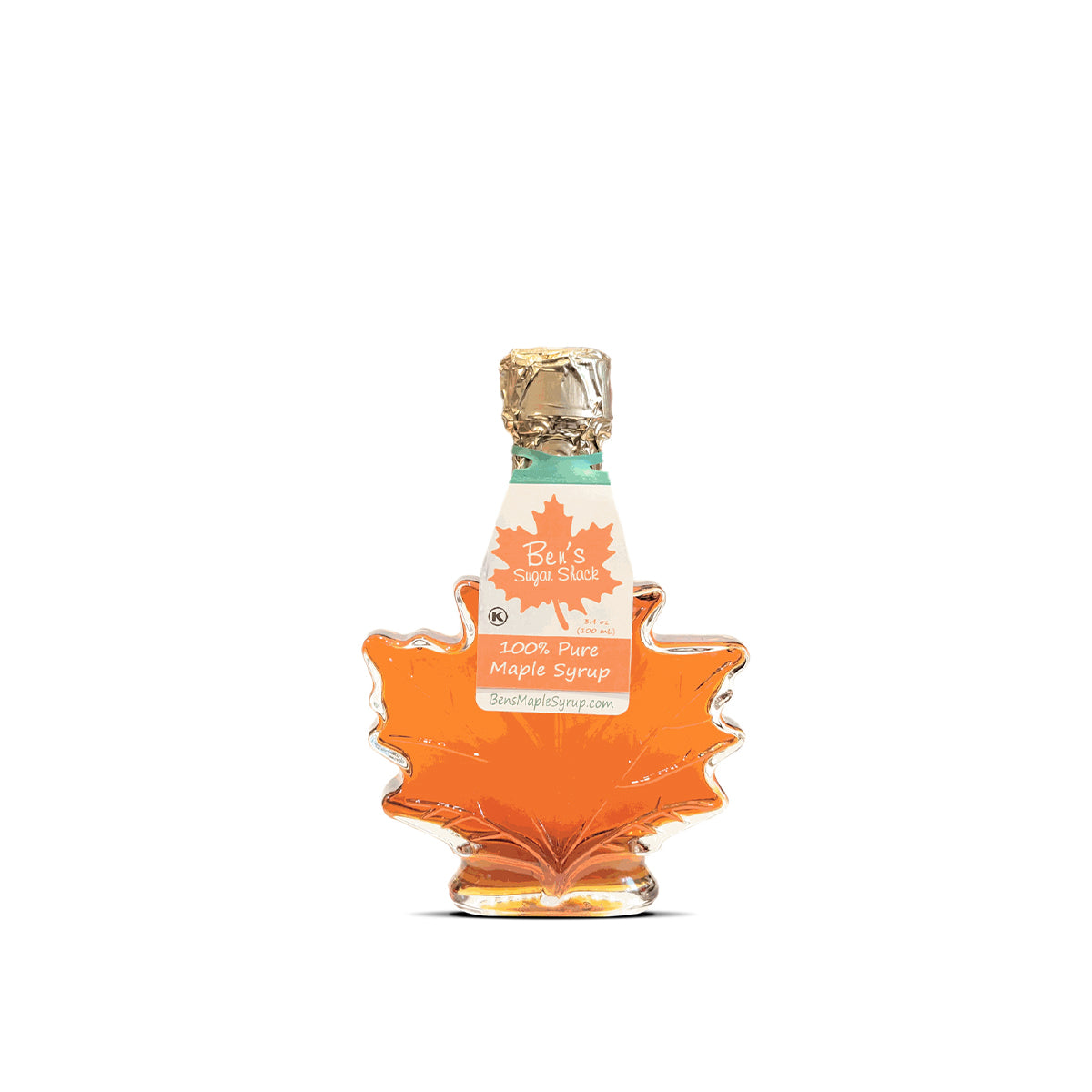 Pure Maple Syrup in Glass Leaf Bottle - 3.4 oz
