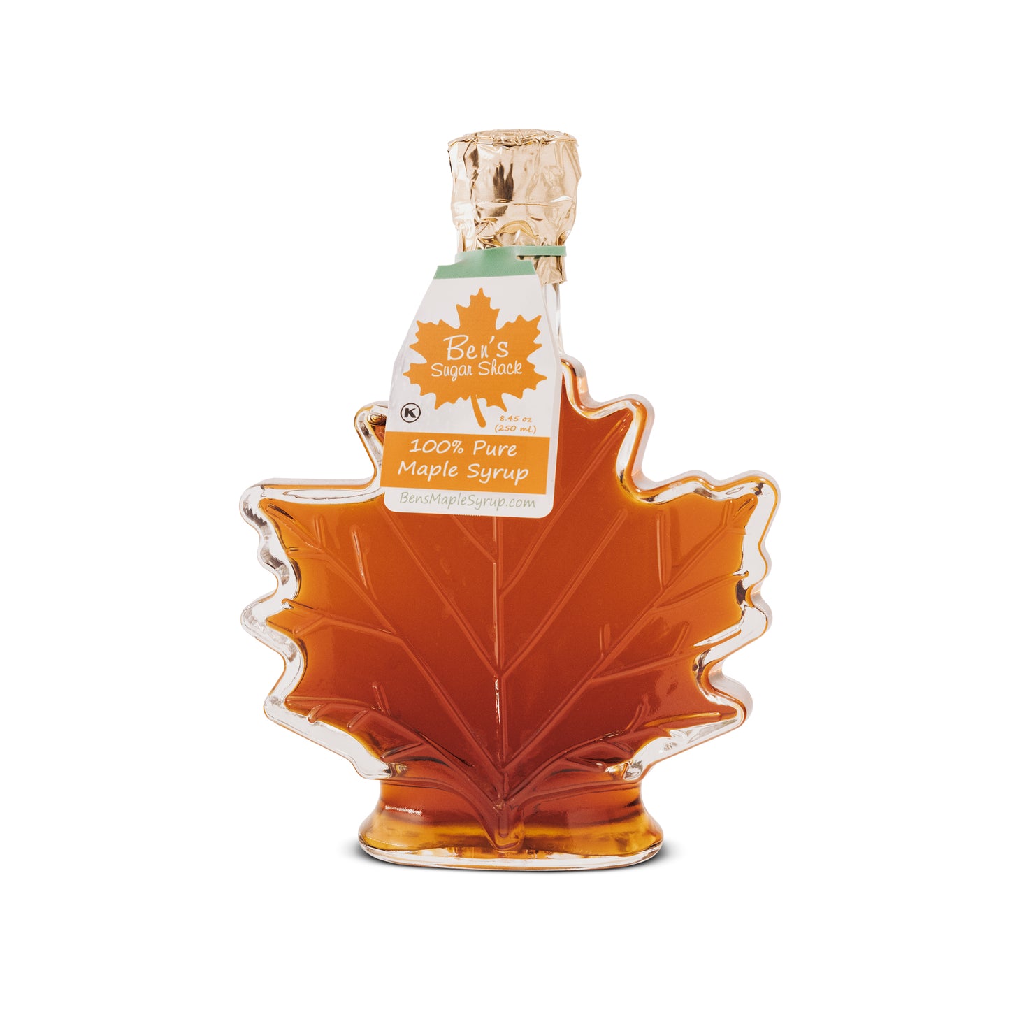 Pure Maple Syrup in Glass Leaf Bottle - 8.45 oz