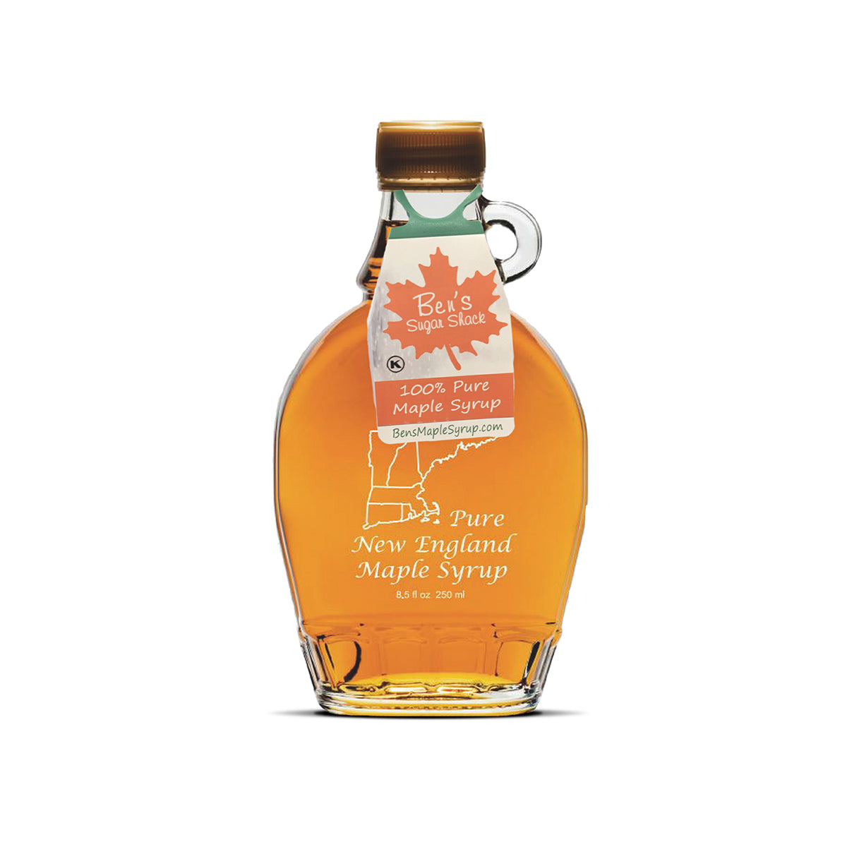 Ben's 100% Pure Maple Syrup in New England Glass Flask - 8.5 oz