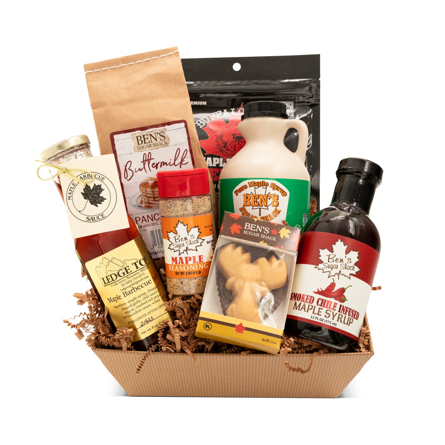 For the Guys Maple gift basket