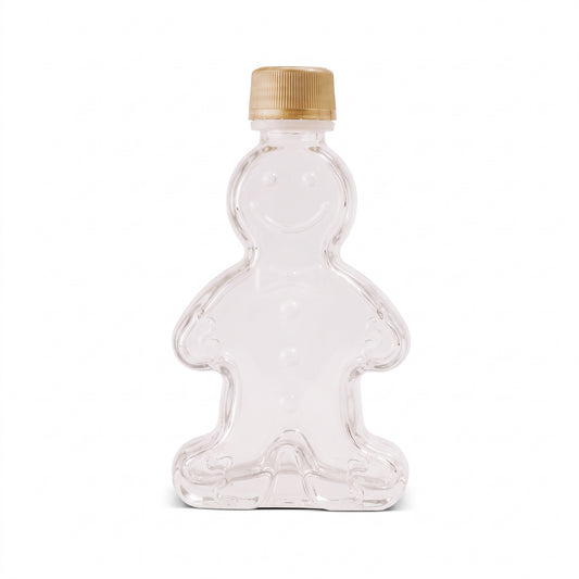 Empty Gingerbread Man Glass 3.4 oz. Bottle (Case of 12)