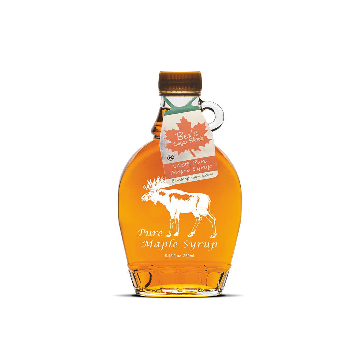 Ben's 100% Pure Maple Syrup in Moose Glass Flask 8.45 oz
