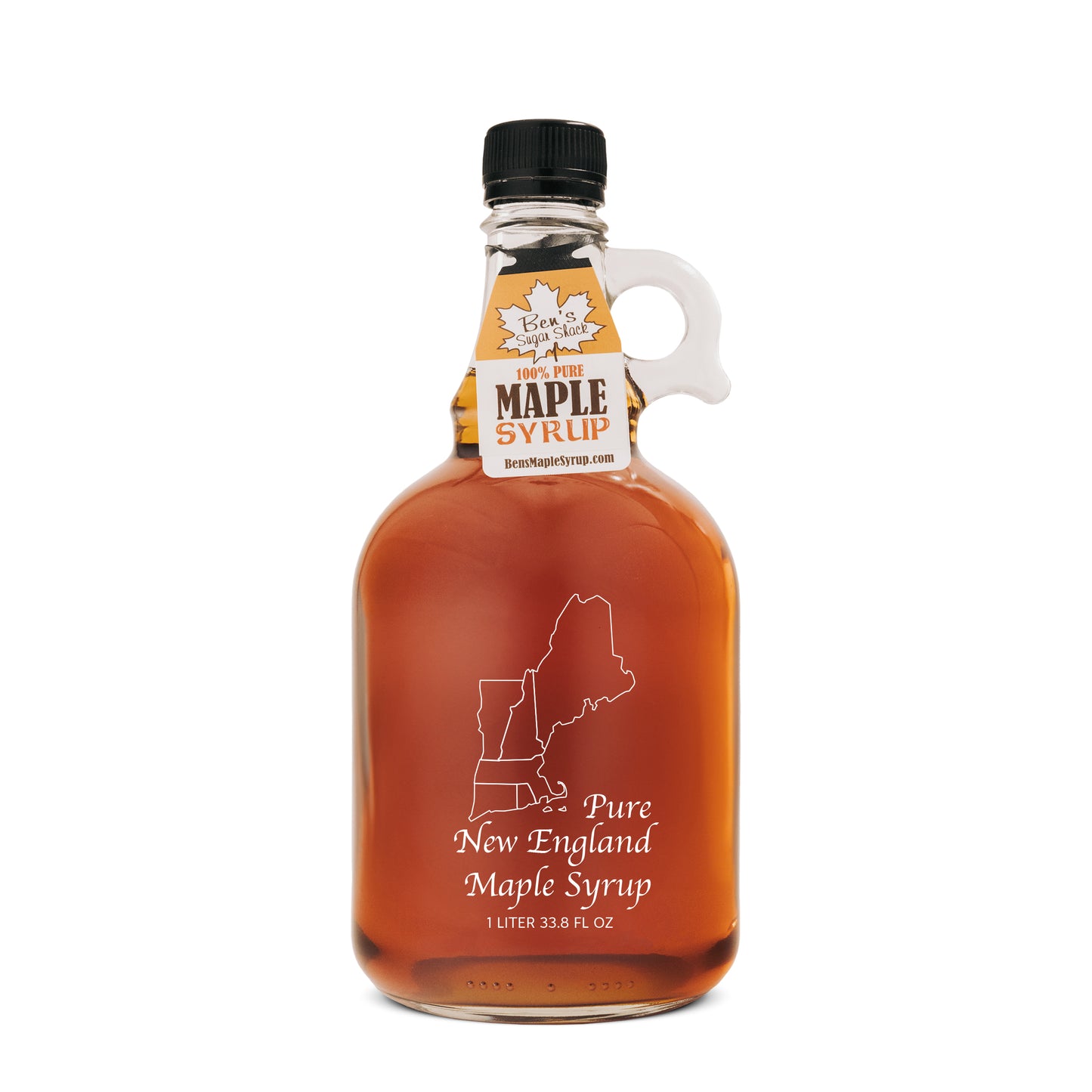 Pure Maple Syrup in New England Glass Jug - 33.8 oz