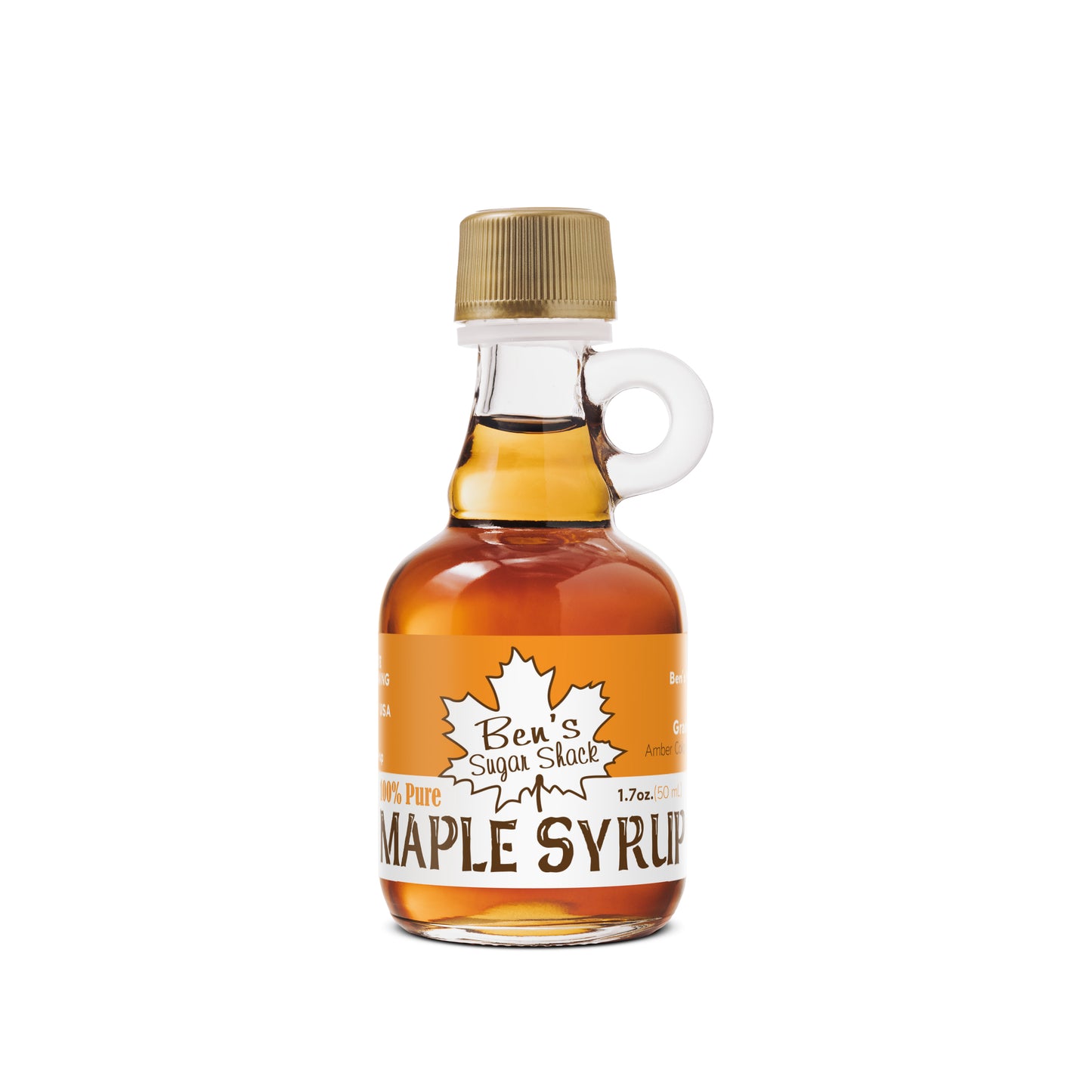 Ben's Pure Maple Syrup Favors - Glass Nip Bottle - 1.7 oz