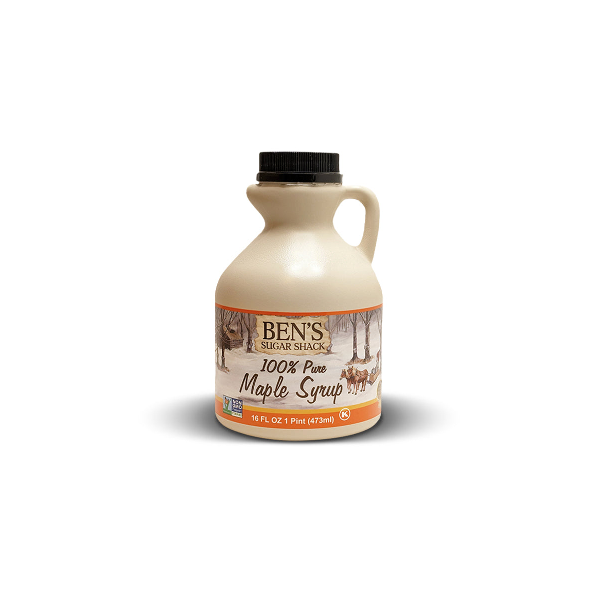 Ben's Pure Maple Syrup in Plastic Jugs - Bens Sugar Shack Pint / Grade A Dark Robust