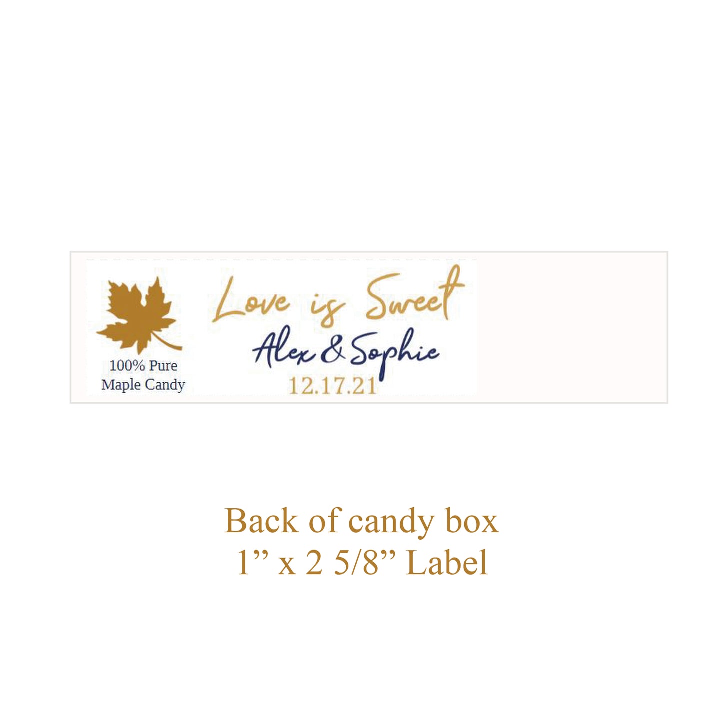 Pure Maple Candy Leaf Favors - 1.4 oz - 4 pack (*Min order: 50 Units)