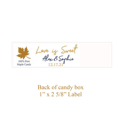 Pure Maple Candy Leaf Favors - 1.4 oz - 4 pack (*Min order: 50 Units)